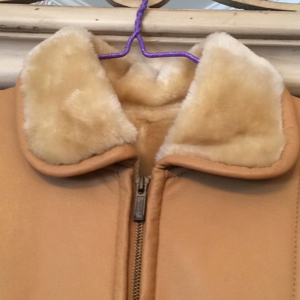 Springwell Leather Shearling Style Jacket Size Xl - image 3